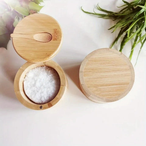 Bamboo Spice Box with Lid and Spoon - Nomi