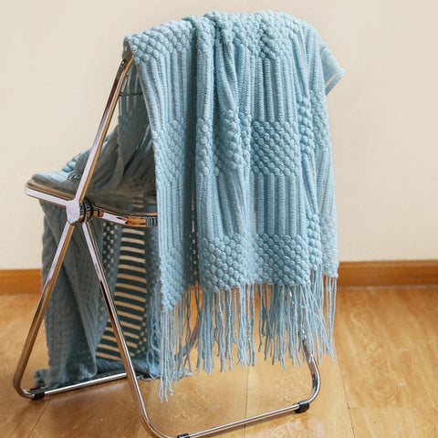 Solid Sofa Knitted Blanket for Cozy Comfort
