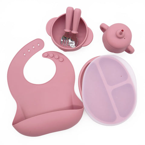 Silicone Pumpkin Feeding Set – 6 Pc Baby Weaning Kit