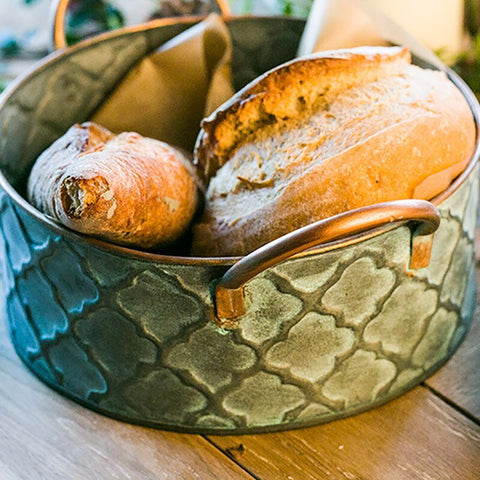 Rustic Metal Bread Basket – Vintage Serving Basket