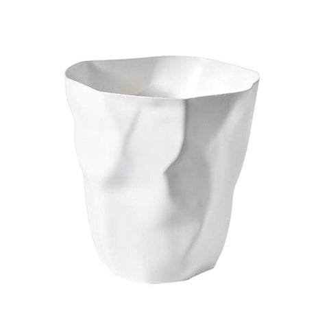 Minimalist Irregular Trash Can – Modern Home Waste Bin