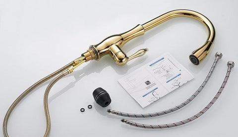 Modern Pull-Out Kitchen Faucet – Stainless Steel 360° Swivel