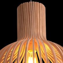 Geometric Pendant Light | Wood Finish Ceiling Light