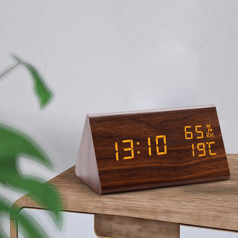 Wood Digital Display LED Alarm Clock