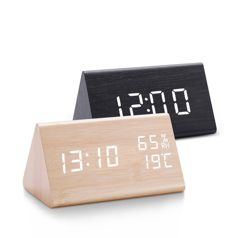 Wood Digital Display LED Alarm Clock
