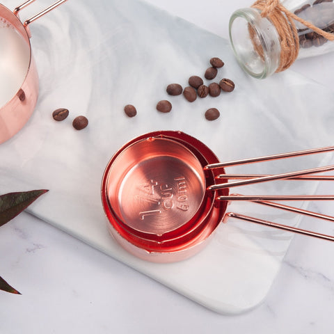 GildedMeasure – Luxe Rose Gold Measuring Set of Stainless Steel