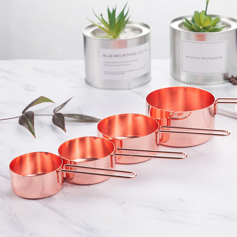 GildedMeasure – Luxe Rose Gold Measuring Set of Stainless Steel