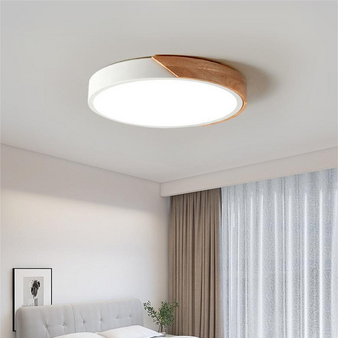LuminaWood Ceiling Light – Nordic Wooden LED Design in Circular Form