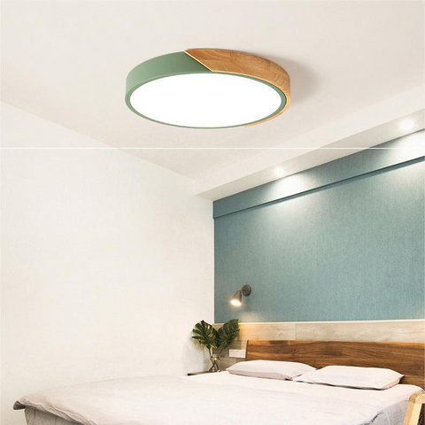LuminaWood Ceiling Light – Nordic Wooden LED Design in Circular Form