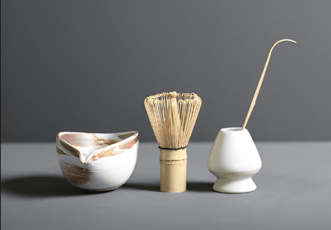 Japanese Ceramic & Bamboo Matcha Set – 4-Piece Tea Ritual Set