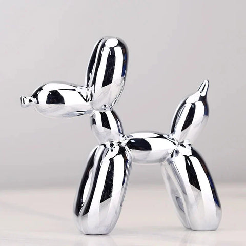 Resin Balloon Dog Figurine – Glossy Modern Home Décor