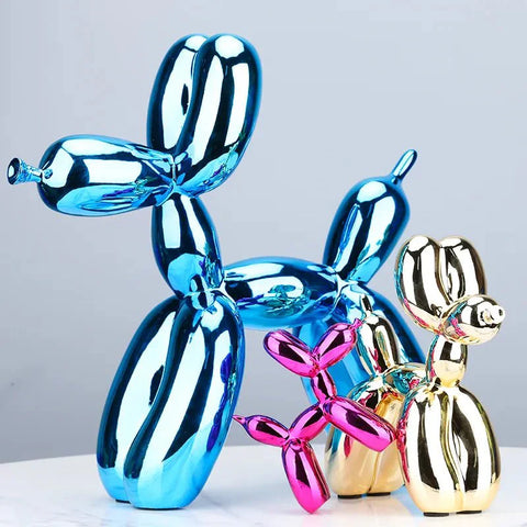 Resin Balloon Dog Figurine – Glossy Modern Home Décor