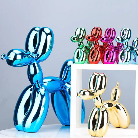Resin Balloon Dog Figurine – Glossy Modern Home Décor