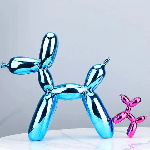 Resin Balloon Dog Figurine – Glossy Modern Home Décor