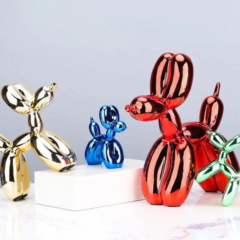 Resin Balloon Dog Figurine – Glossy Modern Home Décor