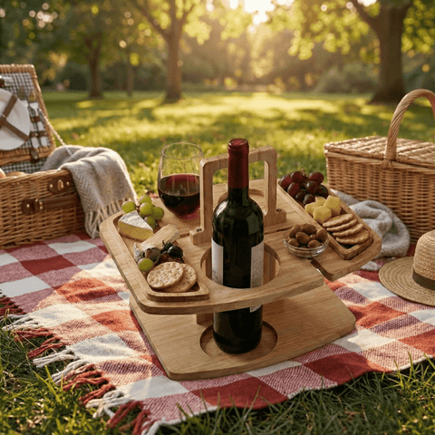 Wooden picnic table