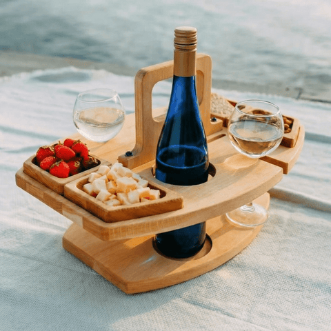 Wooden picnic table