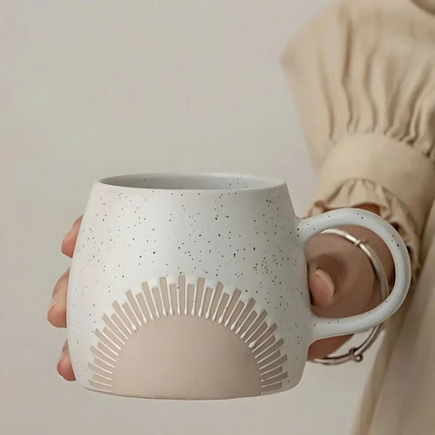 Large Ceramic Mug | 450ml Matte Finish Coffee & Tea