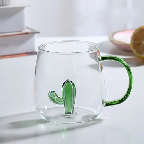 Borosilicate Glass Mug with 3D Animal Design