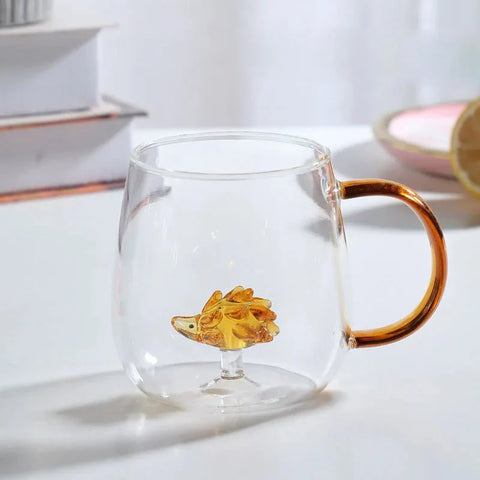 Borosilicate Glass Mug with 3D Animal Design