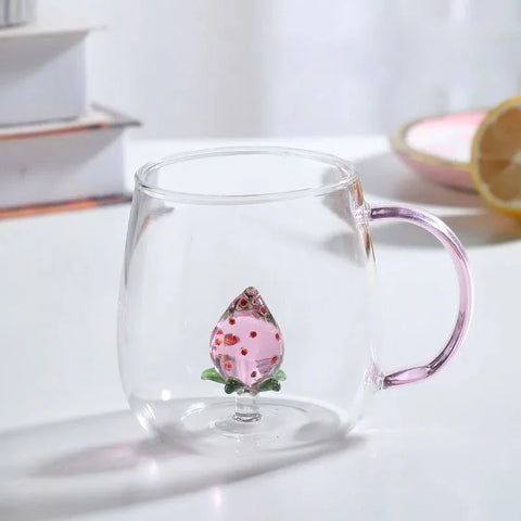 Borosilicate Glass Mug with 3D Animal Design