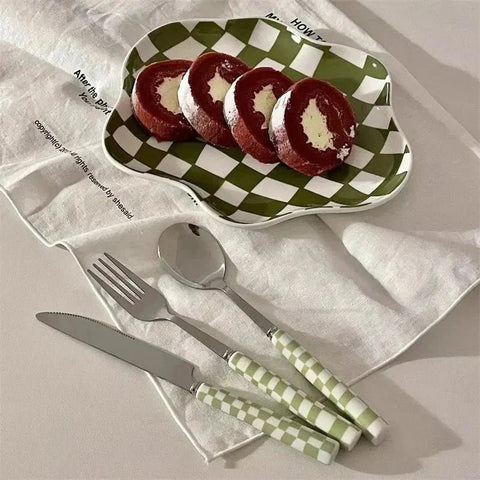 Ceramic Handle Steel Cutlery Set – Elegant Tableware