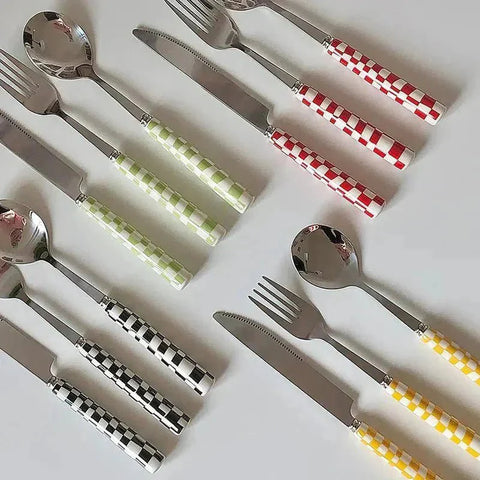 Ceramic Handle Steel Cutlery Set – Elegant Tableware