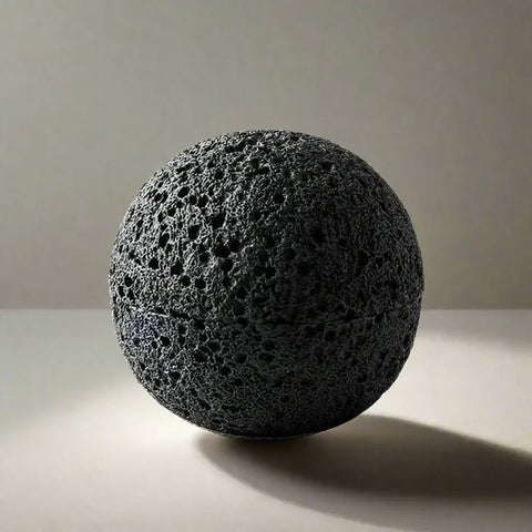 Volcanic Stone-Style Porcelain Bowl – Elegant Decorative Centerpiece