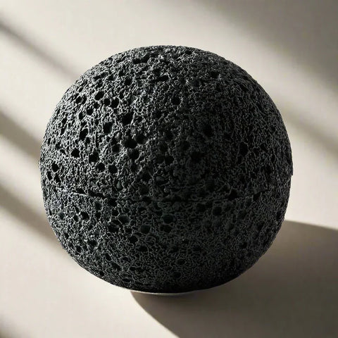 Volcanic Stone-Style Porcelain Bowl – Elegant Decorative Centerpiece
