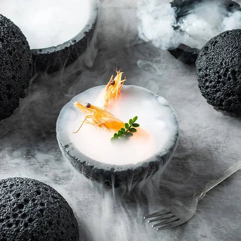 Volcanic Stone-Style Porcelain Bowl – Elegant Decorative Centerpiece
